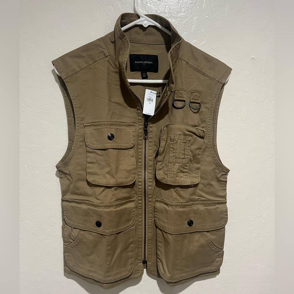 Banana Republic Unisex Khaki Utility Vest